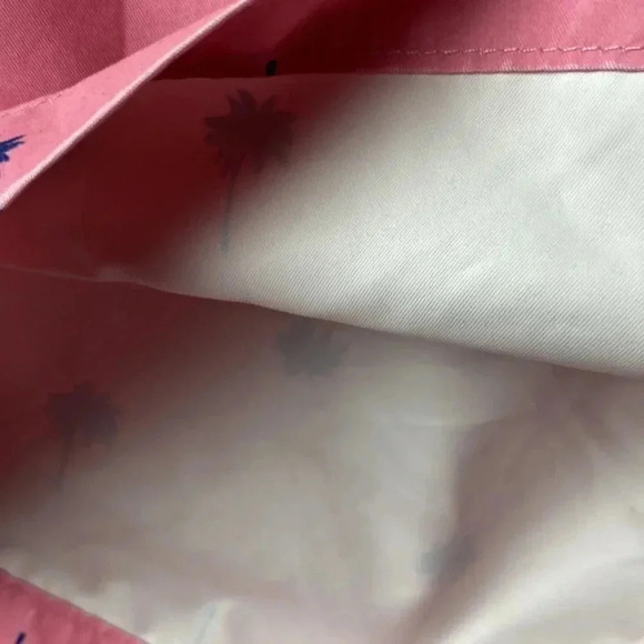 ST JOHNS BAY MENS SIZE XL SWMI TRINKS PINK WITH BLUE PALM TREE DESIGN - Picture 5 of 14